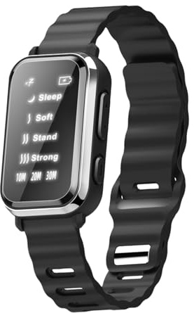 Reloj de pulsera para dormir rápido y mejorar el alivio del sueño, color negro