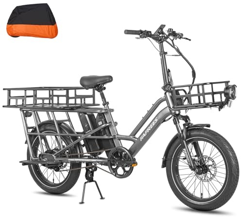 Fafrees FF20 CUV Bicicleta eléctrica para mujer y hombre, 20 pulgadas, 25 km/h, motor de 200 kg y 75 N.m, batería de 12 Ah / 576 Wh*2, frenos hidráulicos E-Cargo, Fatbike para adultos (portaequipajes