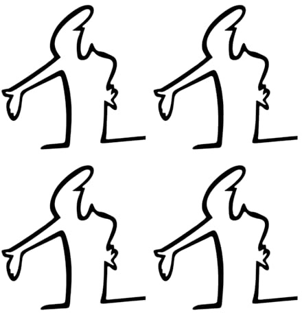 4 Autocollants Réfléchissants pour Voiture, Stickers Humour pour Rayures de Peinture, Personnage Cartoon Original, Design Amusant 8,4 × 8,1 cm