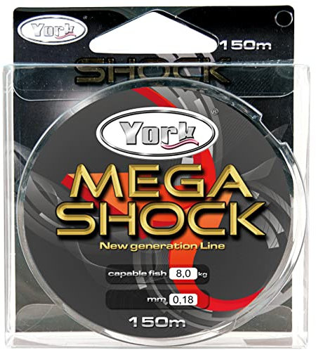 Angelschnur YORK MEGA SHOCK Zielfischschnur 150m 0,14mm-0,40mm Spule Monofile Schnur TOP NEU&OVP (0,02€/m) (0,28mm / 14,5kg)