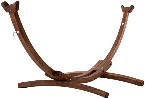 Vivere 10SPAS-1 Solid-Pine-Hängemattengestell (350 cm) Massivkiefernholz Braun