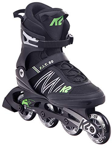 K2 30E0873 Inline Skates, Schwarz - Grün, EU: 41.5 (UK: 7.5 / US: 8.5)