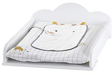 VERTBAUDET Universal-Wickelaufsatz NuageblancTU, Weiß, Wickelauflage