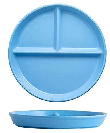 OnePine Porcellana Piatti da Portata Piatti da Pranzo Divisi Piatto Diviso in Tre per Dieta Piatto Dimagrante Ceramica Piatto da Insalata
