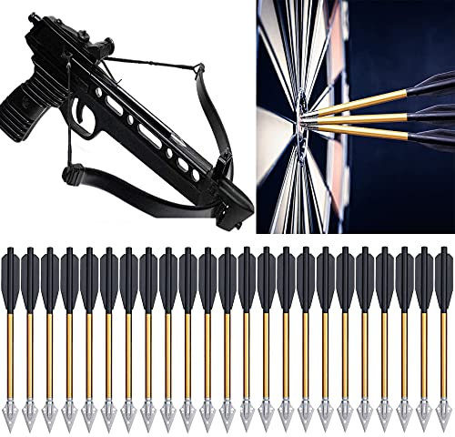YAMAXUN Mini-Armbrustbolzen 6,3 Zoll Armbrustpfeile Aluminium-Armbrustbolzen Pfeile Für 50-80 Lbs Pistolenarmbrust Präzisionsziel Schießen Kleines Jagdbogenschießen - Keine Armbrust Enthalten