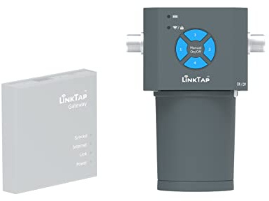 LinkTap 4-Zone ValveLinker, Requires Gateway, Indoor/Outdoor Smart Sprinkler/Irrigation Controller, Battery Powered, Weather Smart, Better Range Than WiFi, Compatible with LinkTap 1 & 2“ Flow Meters