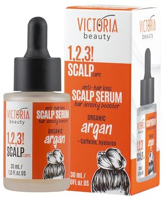 Victoria Beauty - Kopfhaut Serum für Haarwachstum mit Koffein, Arganöl und Guarana, Kopfhautserum gegen Haarausfall, versorgt dem Haar mit Feuchtigkeit und fördert das Wachstum (1 x 30 ml)