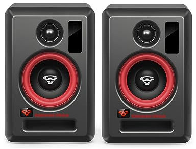 CERWIN-VEGA! Vega-SB Full Range Active Powered 2-Way / 3-Way Studio Monitors Black (VEGA4SB-PR)