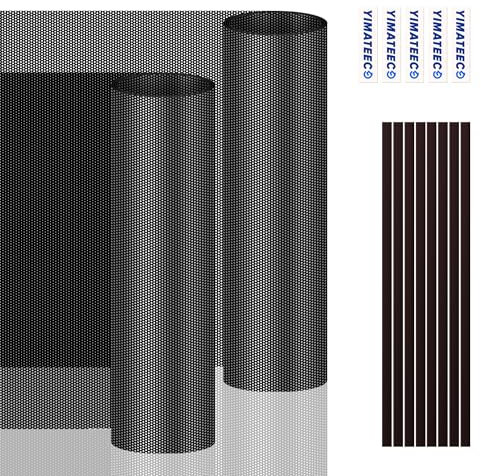 YIMATEECO Staubfilter PC 400 x 300 mm, DIY PC Gehäuse Staub Mesh Filter Abdeckung Staubnetzfilter Lüfterabdeckung PVC Staubschutzgitter mit Magnetstreifen für Kühler (400 x 300mm, 2Stü, Schwarz)