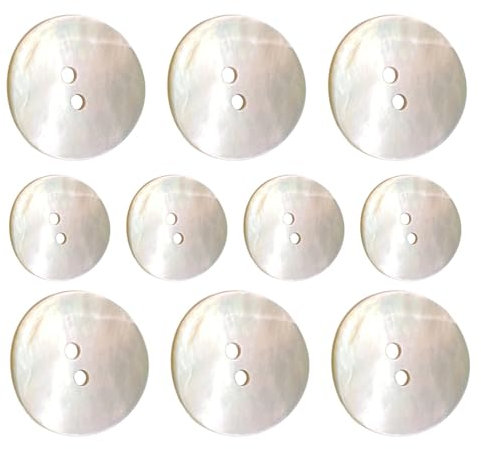 10 Stück Perlmutt Knöpfe, 20mm Knöpfe Perlmutt Zum Nähen, Mother Of Pearl Buttons, Natürliche Perlmuttknöpfe Ästhetische Für Hemden, Anzug, Mantel, Windbreaker, Pullover