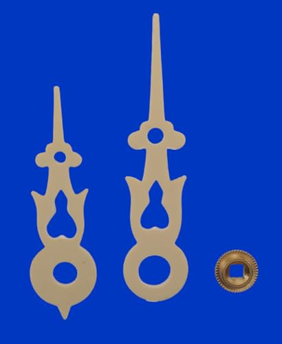 KD89 Yellow Plastic Clocks Cuckoo Clocks Hands Assorted Sizes with Brass Nut Handmade (32/43)