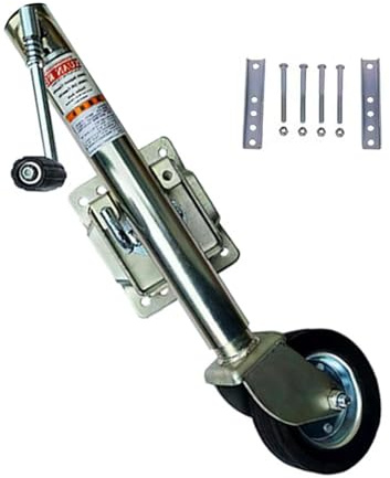 OTQEFTN Swivel Trailer Jack - Heavy Duty Marine Swivel Trailer Jack - Trailer Jack Wheel, Trailer Jockey Wheel, Heavy-Duty Jockey Wheel with 15cm Wheel, 540kg Load Capacity, 26cm Height/for Trailers