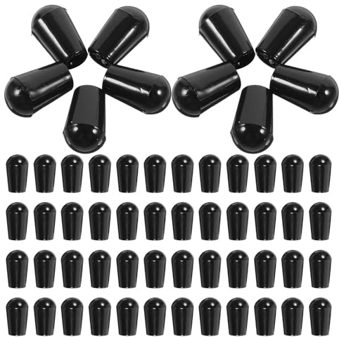 JUMPLAWN 100 Tapas Protectoras de PVC para Extremos de Ganchos, Color Negro, Diseño Versátil para Proteger Puntas de Alambre en Hogar y Herramientas