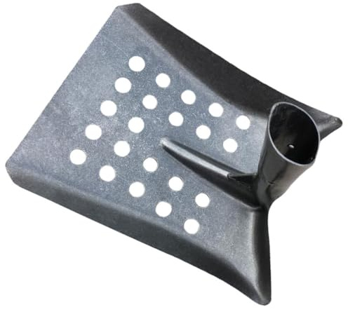 TIDTALEO Pala Limpiadora de Estiércol de Metal Negro Resistente al Desgaste Punta Plana para Facilitar la Limpieza en Granjas de Ovejas y Vacas