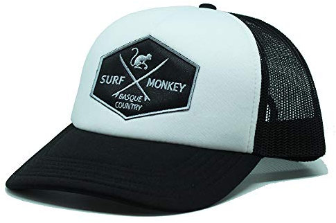 DRESSED IN MUSIC PLAY WITH ME Gorra Trucker Acolchada Ajustable con Rejilla - Gorras de Hombre (Blanco/Negro)