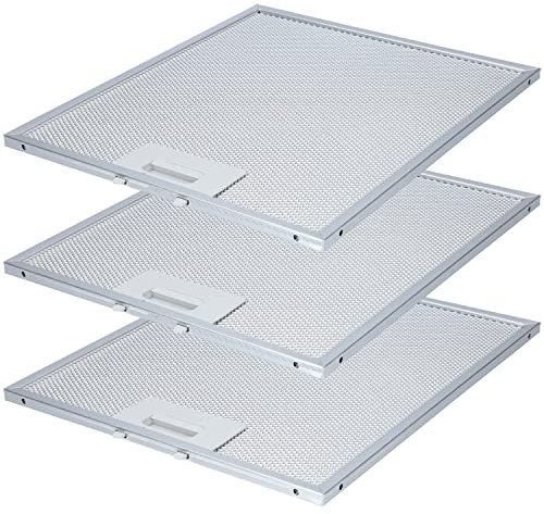 Kenekos - 3x filtro antigrasso in metallo per cofano cucina 305 x 267 mm. Compatibile con AEG, Whirlpool e altri. Come il pezzo di ricambio n. 405525042-9. Filtro antigrasso in alluminio di ricambio