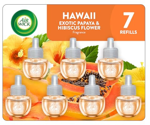 Air Wick Plug in Scented Oil Refill, 7 ct, Hawaii, Air Freshener, Essential Oils