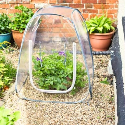 Garden Mile 50cm Pop Up Greenhouse Outdoor Frost Cover For Seedlings, Plants, Hanging Baskets Protection Heavy Duty Poly Tunnels For Gardens Grow House Small Greenhouse For Small Garden