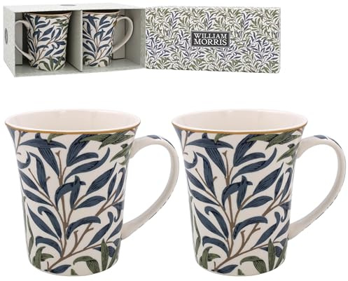 Lesser & Pavey Willow Bough Coffee Mug | British Designed, Ceramic Mug, Home Or Work, Set Of 2, Tea & Coffee