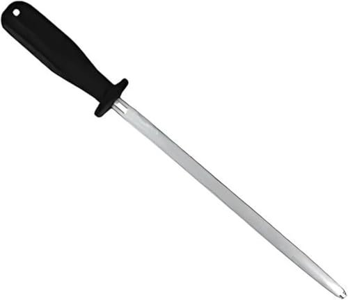 25cm Knife Sharpening Rod – Stainless Steel Honing Rod with Non-Slip Plastic Handle – Sharpening Tool for Chef Knives, Kitchen Use, Home & Professional Cooking