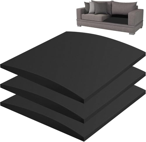 3PCS 50 x 50cm Sofa Cushion Support for Sagging Seat-Sofa Support Boards | Repair Foam- High-Density Sag Repair Replacement for Loveseat Chair balck
