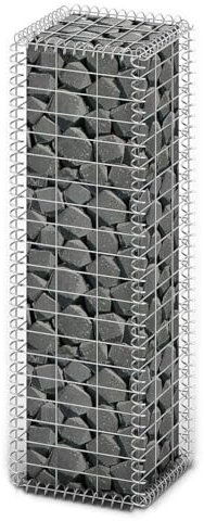 Gabion pour Pierre, Panier à Pierre Panier de Gabion Cage à Pierre Panier de gabion avec couvercle Fil galvanisé 100x30x30 cm
