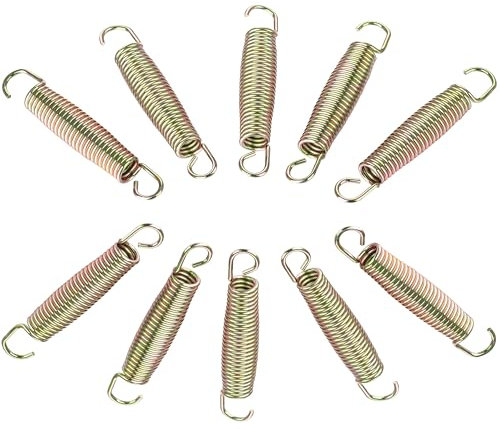 10x Trampolin Feder - 13,5 cm lang - mit 2 Haken - Federstahl Ø 3 mm - verzinkt 135 mm