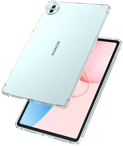 zZjoOoj Custodia Compatibile con Honor Pad 10 12.1 Pollici Tablet Cover, Custodia Trasparente per Assorbimento degli Urti con Paraurti in TPU Morbido, Sottile Morbida in Silicone TPU Protettiva Case