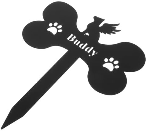 HAPINARY Piquet Commémoratif pour Chien Os Marqueur Funéraire pour Animaux De Compagnie Décorations De Jardin De Cimetière Fournitures Funéraires