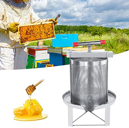 Yctze Pressoir du Miel Manuel Inoxydable et Outil de Presse de Cire pour l'apiculture avec Filtre - Extracteur de Miel et de Cire Multifonctionnel