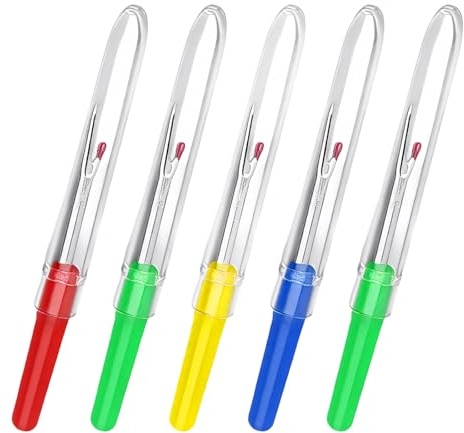 Set di 5 separatori di cuciture ergonomici, strumenti da cucito, rimuovi fili da cucito, accessori fai da te per linee di orlo, separatore di cuciture