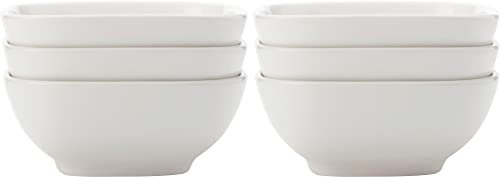 Maxwell & Williams Tapas Dishes, Square Porcelain Tapas Bowls, 1cm (4), Set of 6, White