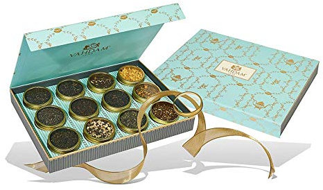 VAHDAM, Coffret Assortiment De Thés - Bloom | Boîte D'Infusion De 12 Thés En Vrac - Noir, Tisane, Oolong, Vert, Thé Chai | Assortiment Thé Coffret Cadeau Femme & Homme