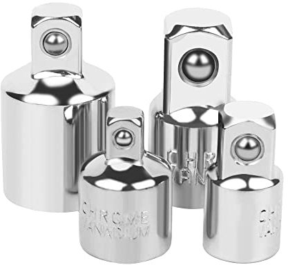 XYZDOUBLE 4 Piezas Adaptadores para Llave de Carraca Adaptador 1/2 a 3/8, 3/8 a 1/2, 3/8 a 1/4, 1/4 a 3/8