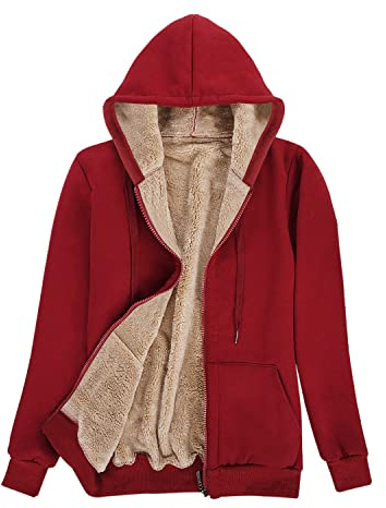 Niwicee Felpe con Cappuccio Donna Pullover Addensato da Tenere al Caldo Sweatshirt Maglione Manica Lunga Cappotto Hoodie Felpa in Pile Serie Plus Pullover Cotone Zip
