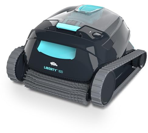 Dolphin Liberty 100 Robot Piscina Senza Fili, 120 Min di Pulizia, Robot Piscina Pareti e Fondo, Filtrazione Fine, per Piscina Interrata e Fuori terrafino a 10m