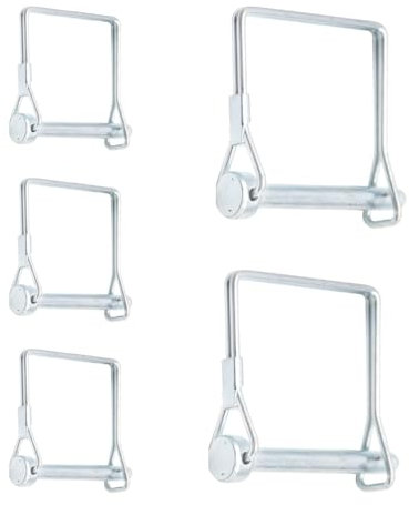 Hocansen Lot de 5 goupilles pliantes 6 x 50 mm - En acier au carbone - Tige carrée - Goupille de verrouillage - Pour remorque de ferme (6 x 50 mm/FX)
