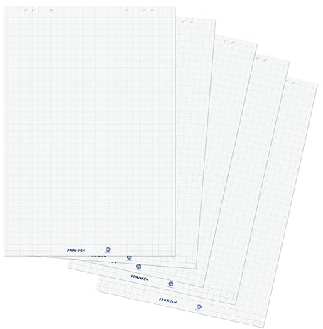 Franken Flipchart-Block U-ActLine, 5 x 20 fogli, carta riciclata utilizzabile su entrambi i lati, 80 g/m², 68 x 99 cm, ZUF2180