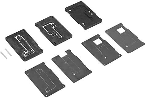Aolidsive Plåtplanteringsplattform Mellanram Reballingbord, Plåtplanteringsstencil för 13 13 Pro Mini Logic Board Reparation, SIM-kortsbaffel, Exakt Plåtplacering
