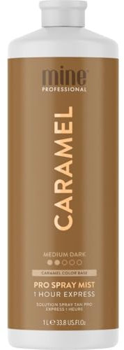 Minetan Profi-Sprühbräune Von - Caramel Sprühbräune - Ein Natürliches, Sonnengeküsstes, Goldenes Finish - 1-Stündige Expressbräuner, 1l - Kokosduft, Spray Tan Solution