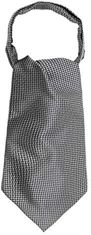 WANYING Herren Krawattenschal Ascotkrawatte Schal Cravat Ties Einfach Schick für Gentleman - Gestreift Schwarz Grau