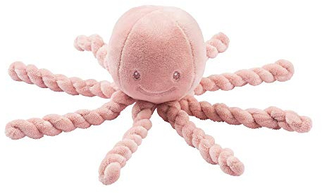 Nattou Doudou Poulpe, pour Nouveaux-Nés et Bébés Prématurés, 23 cm, Lapidou, Vieux Rose