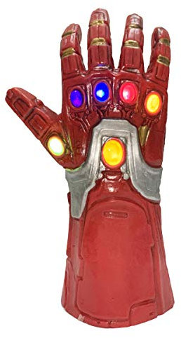 Guanti da uomo in ferro da stiro per bambini, con luce a LED, accessori per travestimenti