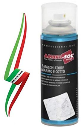 AMBRO-SOL SMACCHIATORE SPRAY 200ml PER MARMO COTTO E PIETRE NATURALI MADE IN ITALY