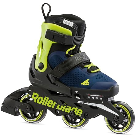 Rollerblade MICROBLADE 3WD Pattini in linea per bambino, blu royal/lime, in varie taglie