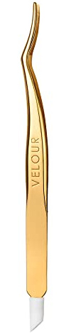 Velour Too Real Xtension Lash Applicator | Gold Stainless Steel | Double Ended Lash Tool for Easy False Eyelash Application
