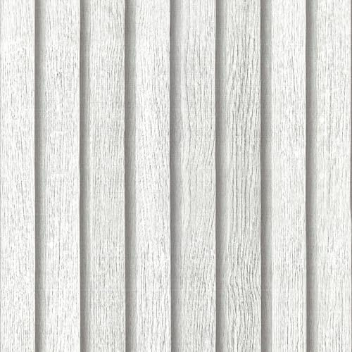 Livelynine Carta da parati autoadesiva a pannello in legno, 40x10 m, effetto legno 3D, rotolo bianco per camera da letto e sala da pranzo, pellicola vinile