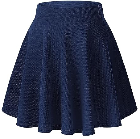 Donna Base Casual Elastico Vita Svasato Mini Gonna Eleganti A-Linea Pull-On Skater Gonne