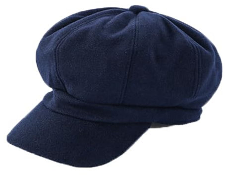 TMTGTS Beret Cap 1 st åttakantig keps klassisk enfärgad ballongmössa dam Newsboy mössa paperboy-mössa bekväma basker basker varm cabbie keps för flickor vår höst vinter (blå)