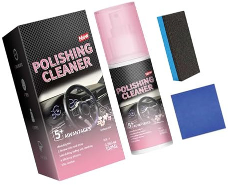 THINCAN Nettoyant multi-usages pour voiture avec éponge et nettoyant Wischauto - Pour tableau de bord - Politique intérieure